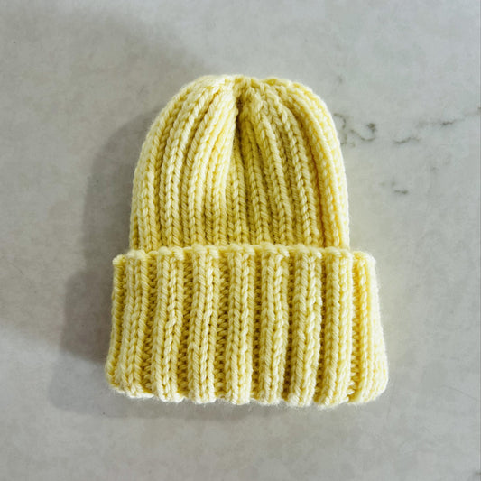 Wool Baby Beanie - Buttercup