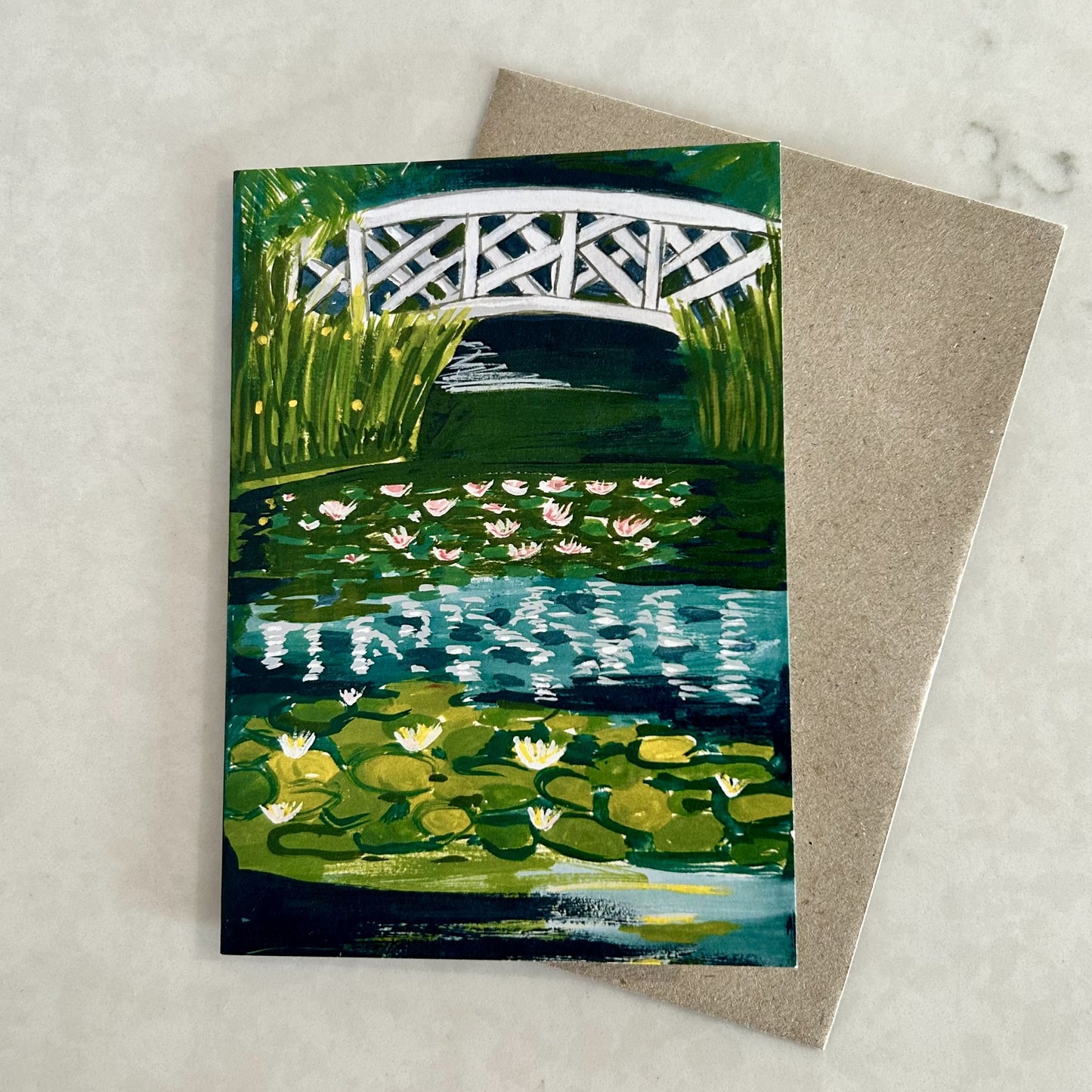 Waterlilies Botanical Gardens Greeting Card