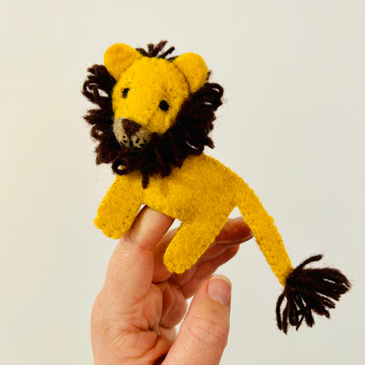 Wool Finger Puppet Lion