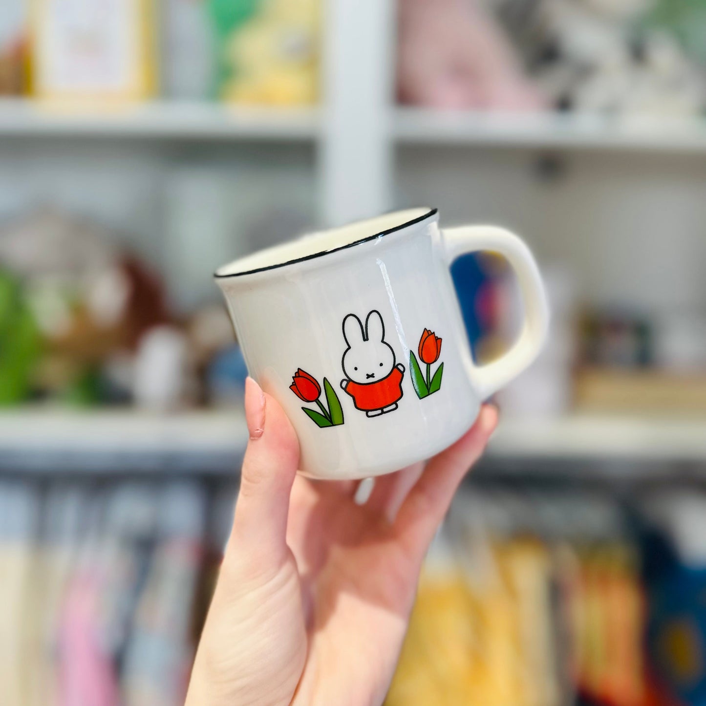 Red Tulips Miffy Retro Ceramic Mug