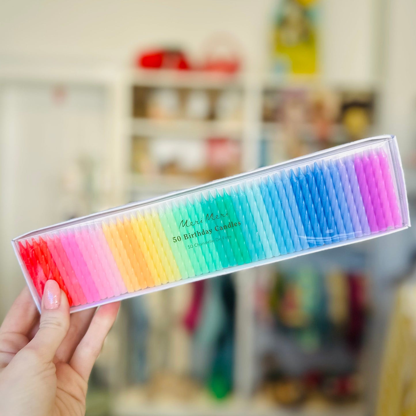 Rainbow Twisted Mini Candles