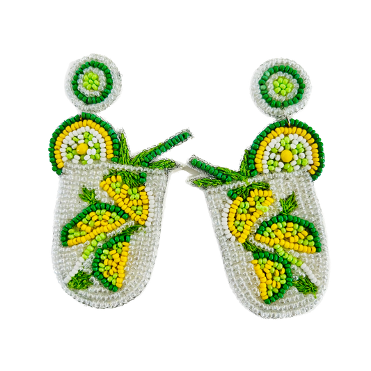 Beaded Earrings Mojito Cocktail
