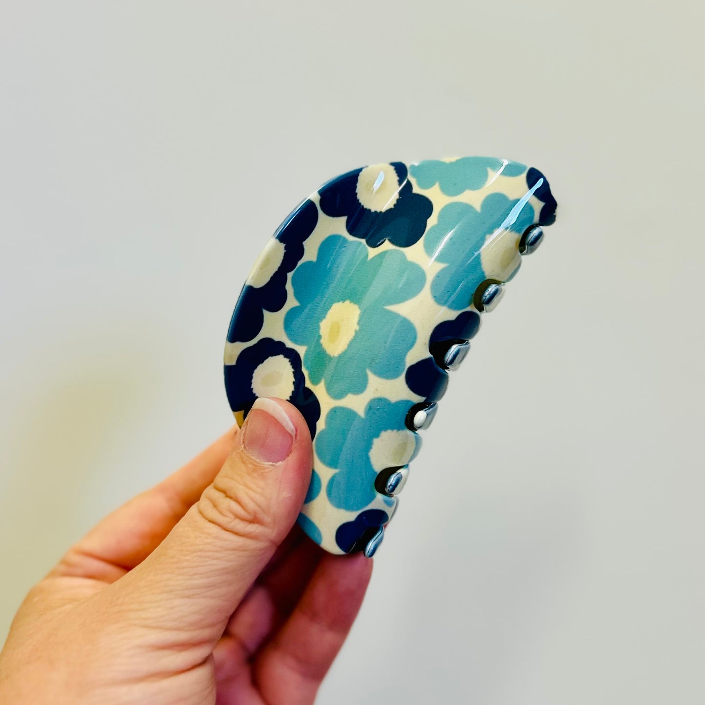 Flower Print large Hair Clip