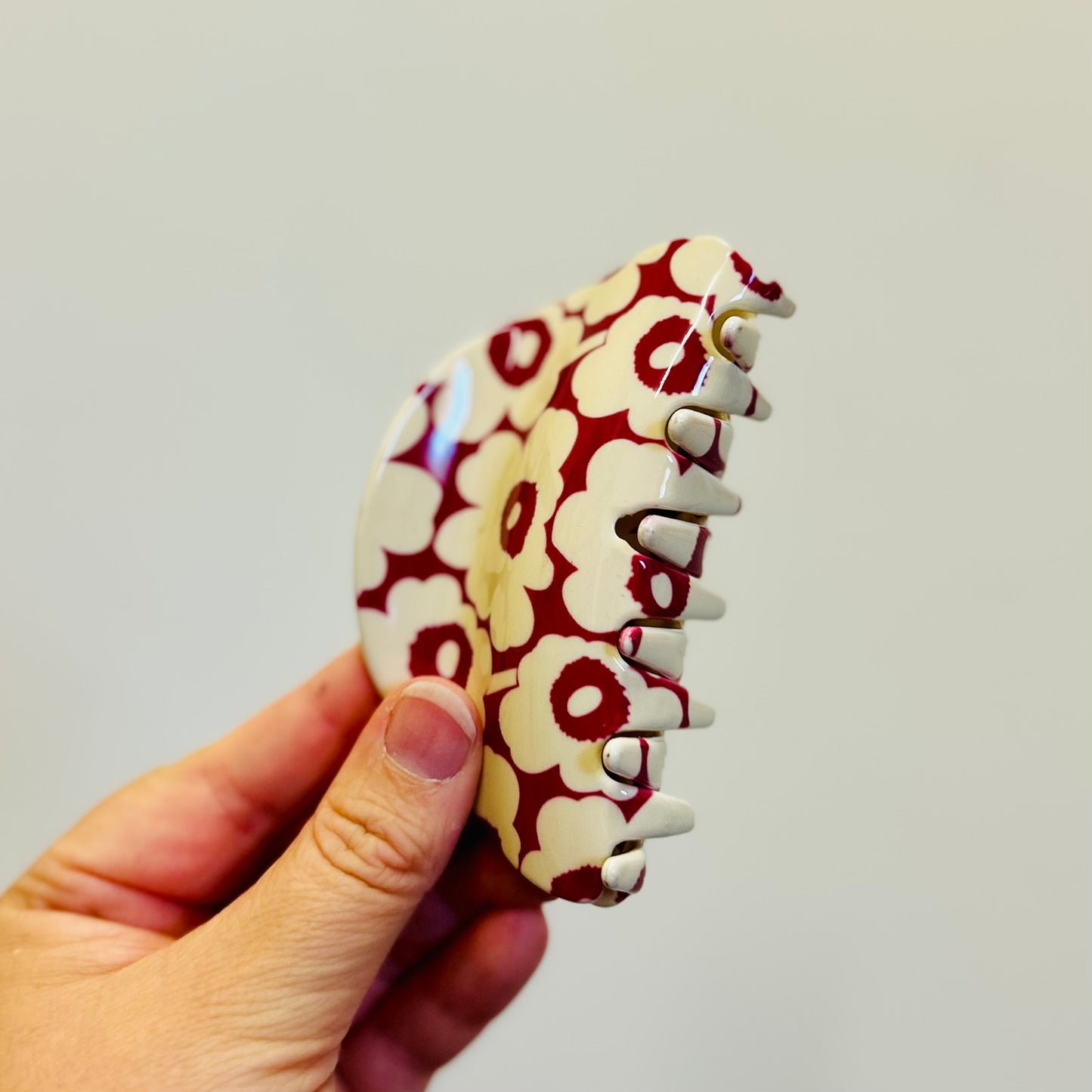 Flower Print large Hair Clip