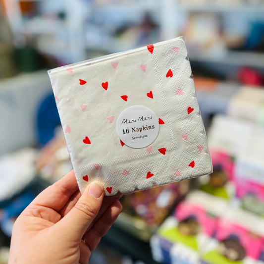 Heart Pattern Small Paper Napkins