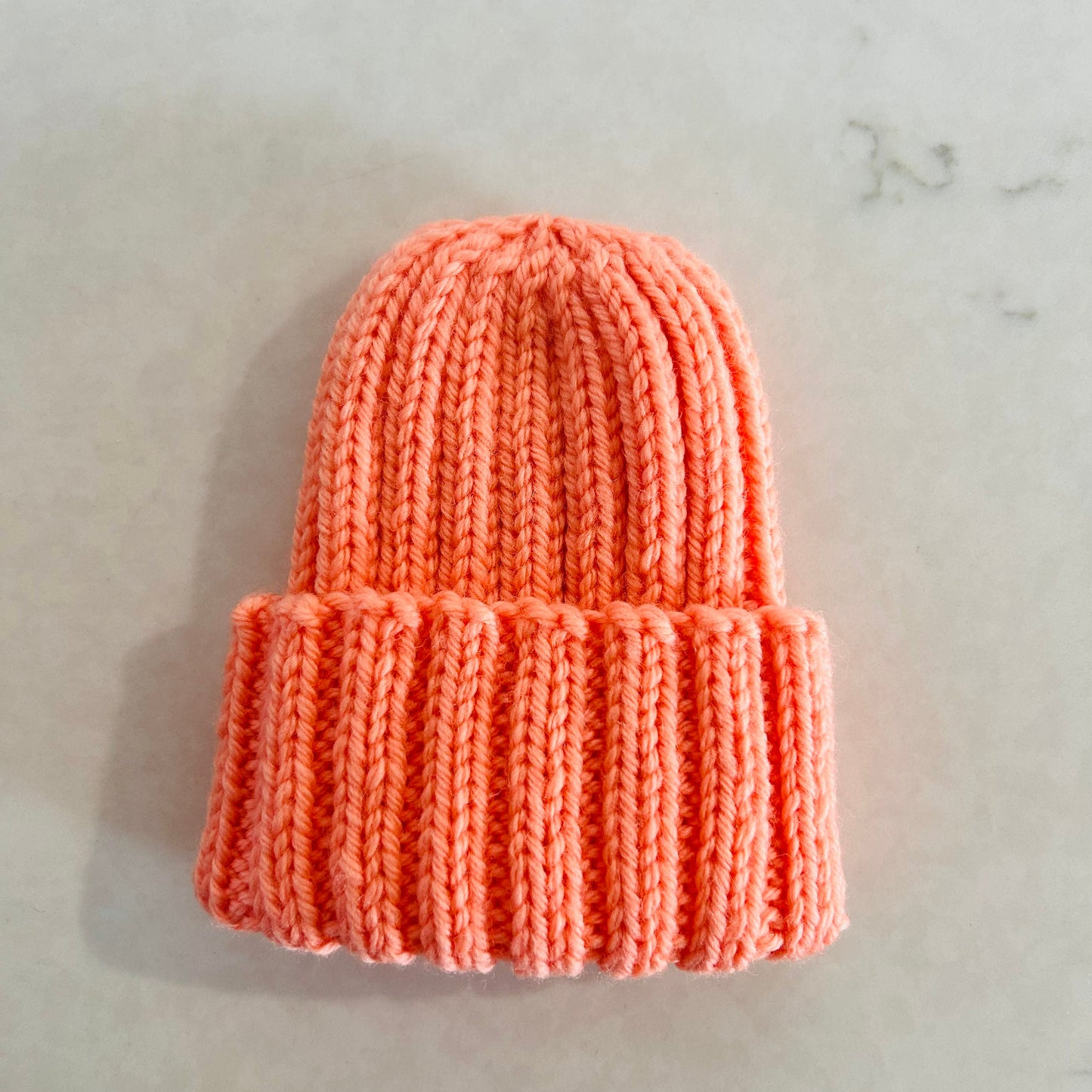Peach Wool Baby Beanie