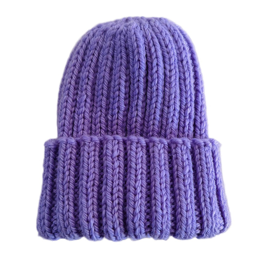 Lavender Wool Baby Beanie