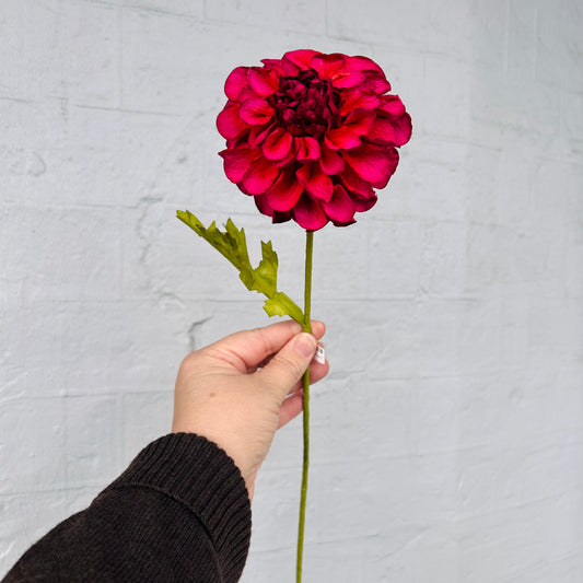 Dahlia Large Magenta Paper Flower