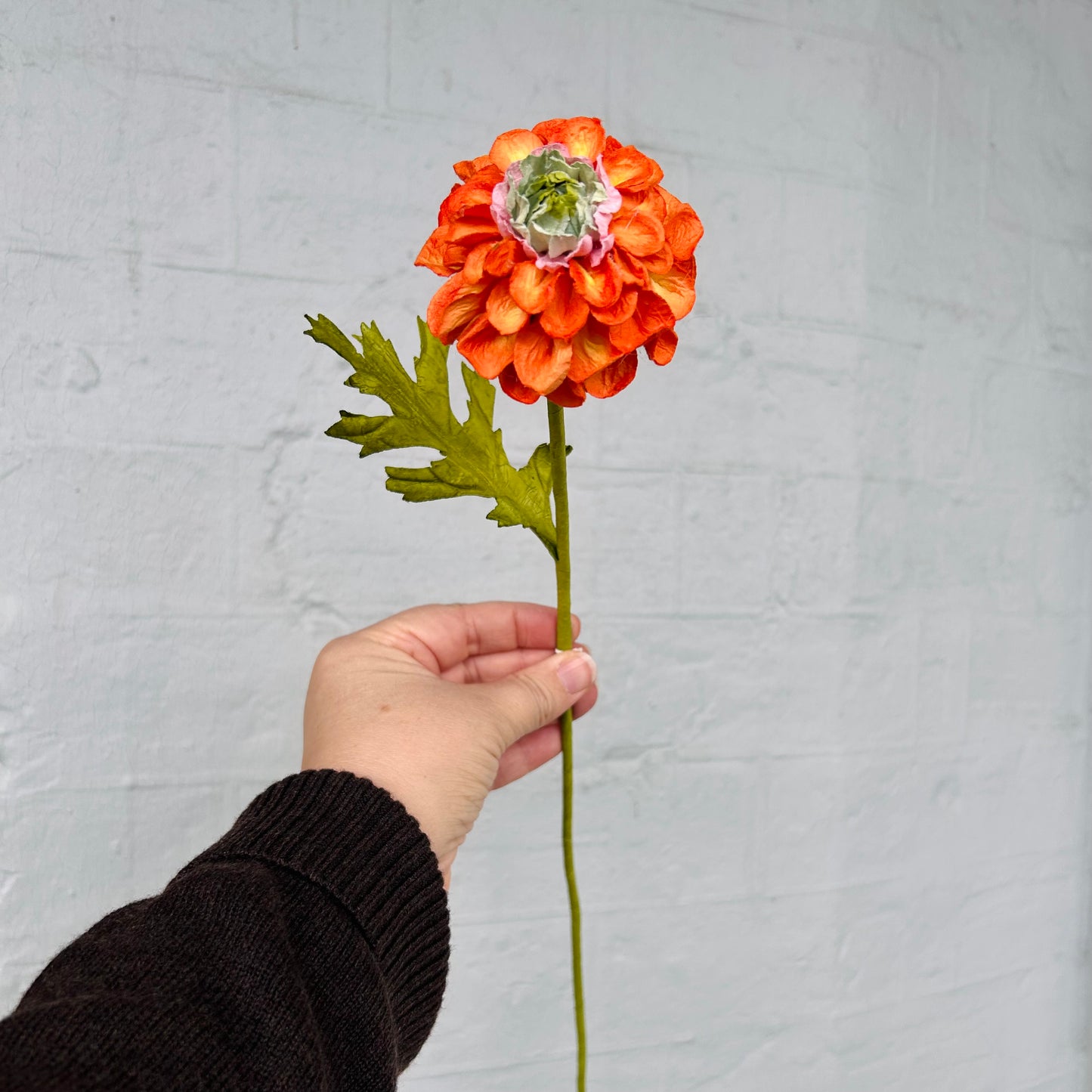 Dahlia Medium Orange Paper Flower