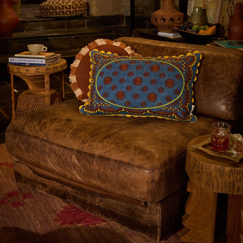 Peridot Anneliese Reversible Denim Cushion