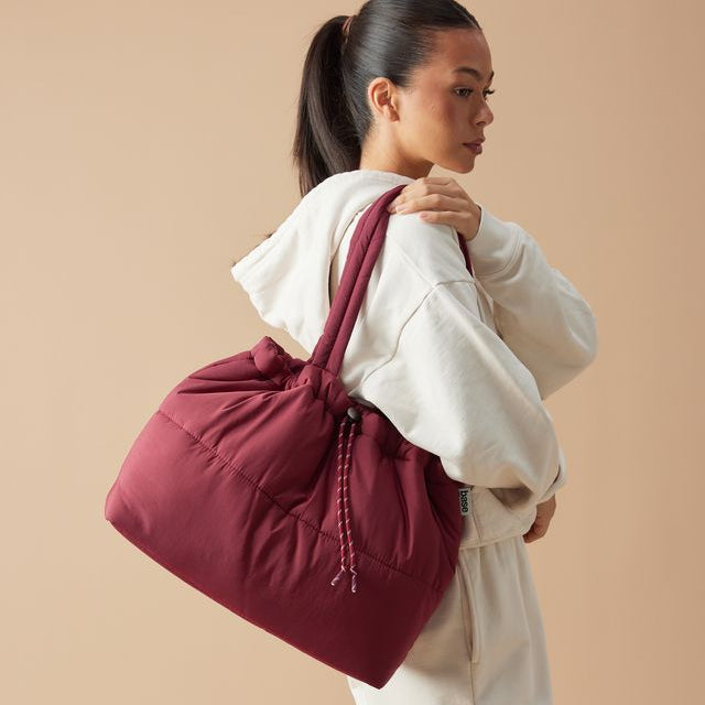 Burgundy Scrunch Base Bag
