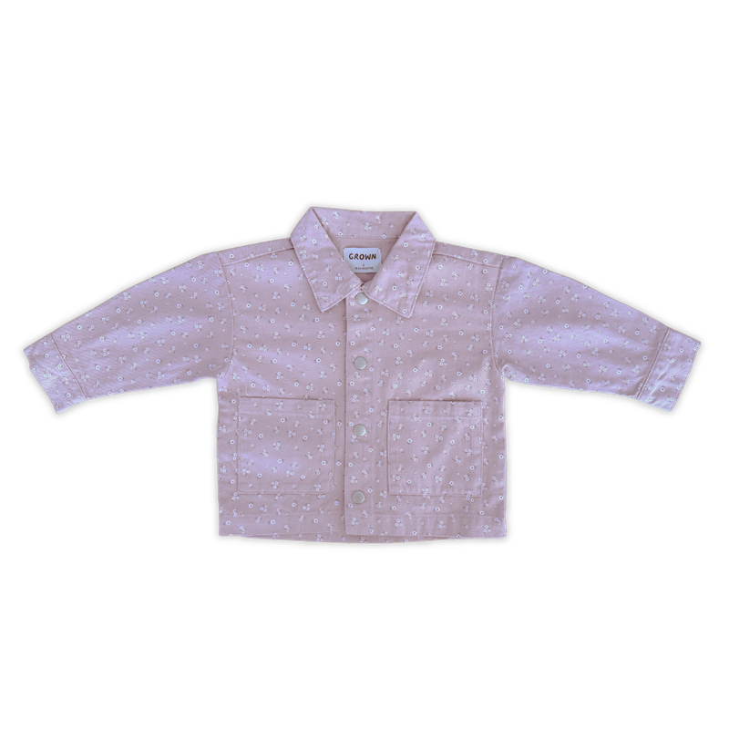 Organic Bloom Denim Kids Shirt Jacket