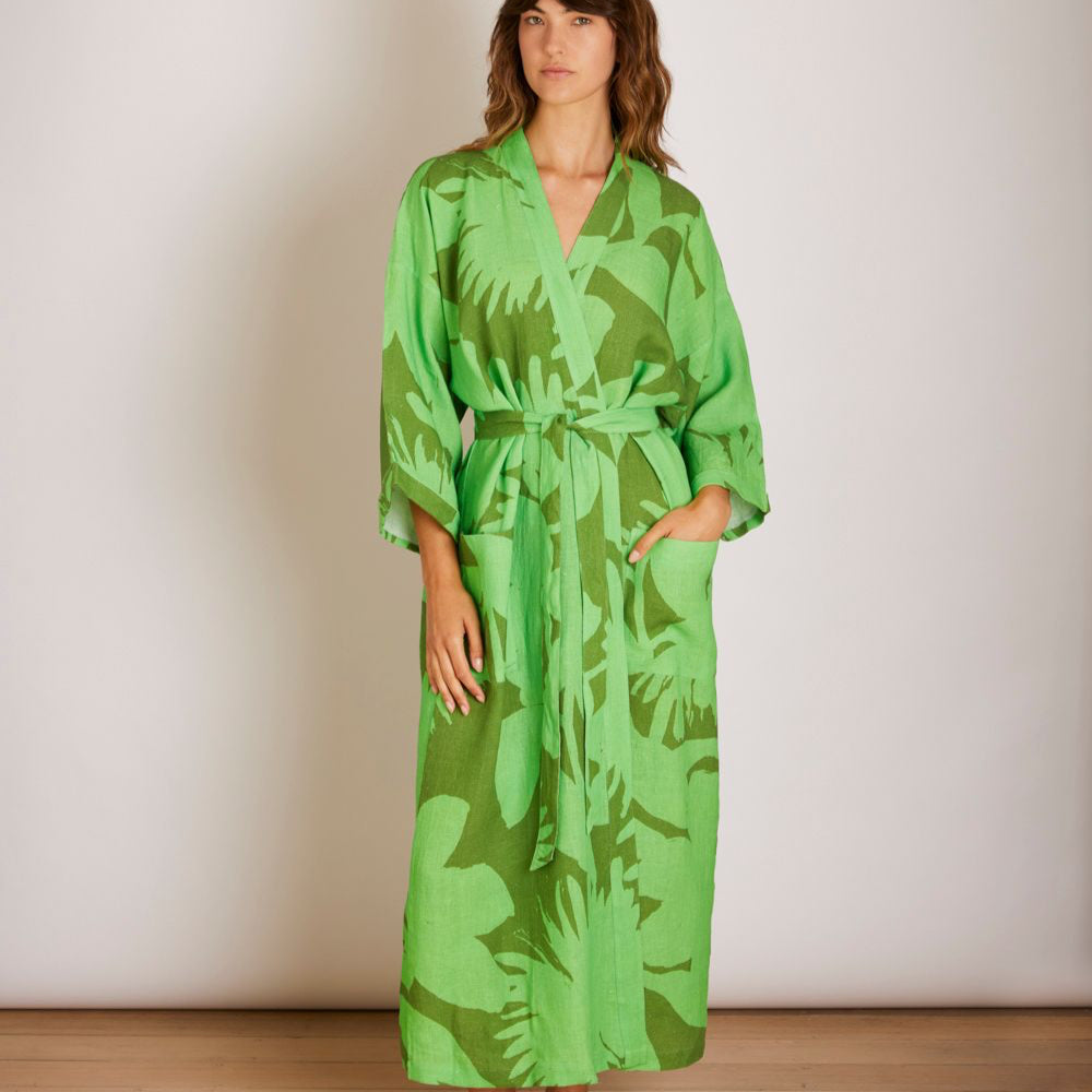 Carmine Green Robe