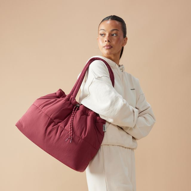 Burgundy Scrunch Base Bag