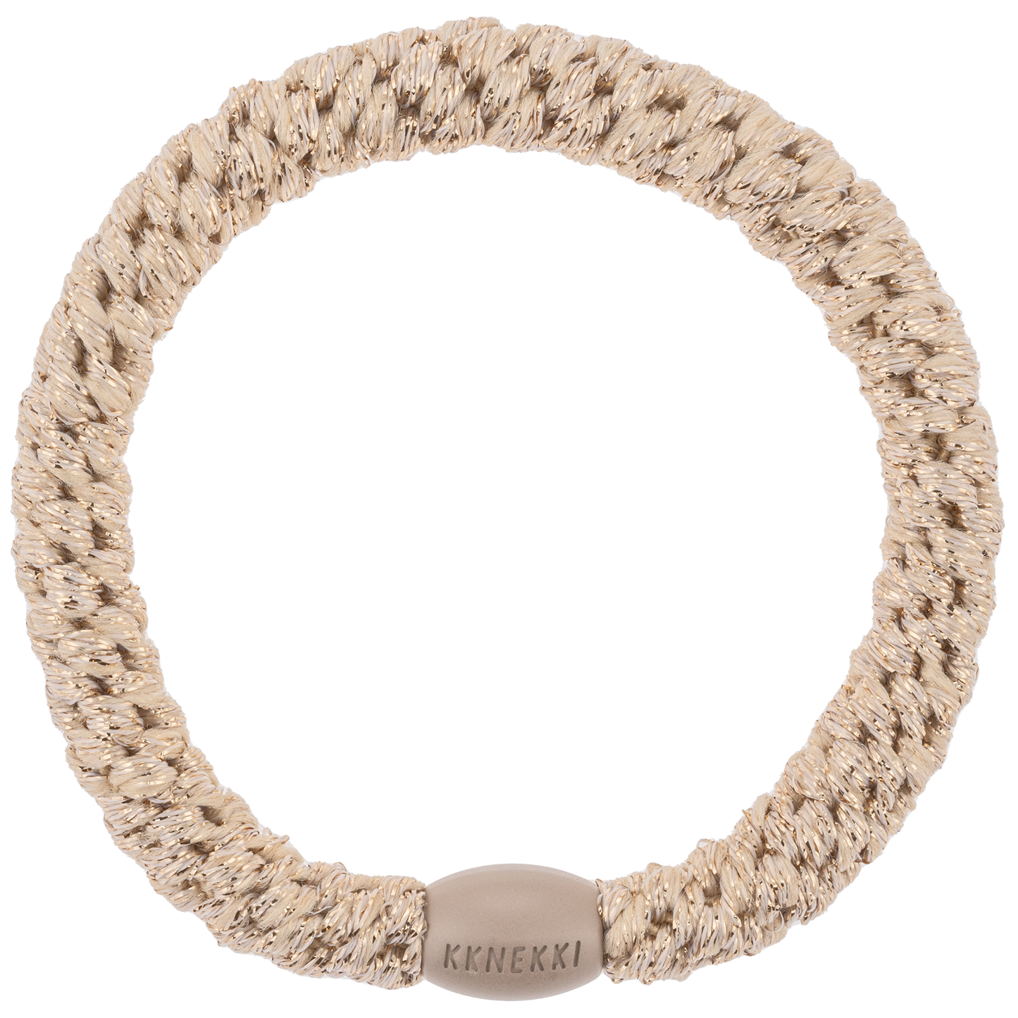 Beige Glitter KKNEKKI Hair Tie