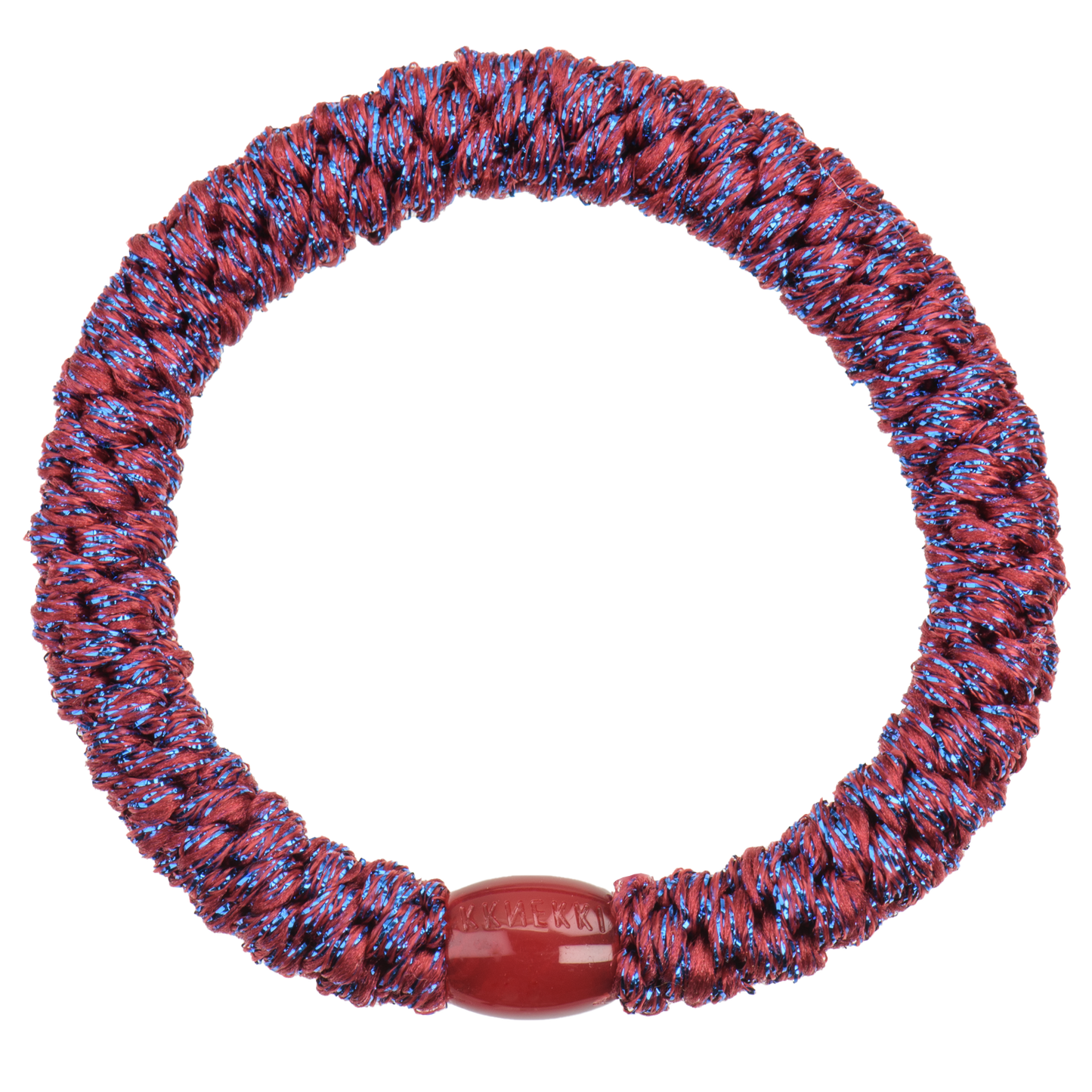Bordeaux Blue Glitter KKNEKKI Hair Tie