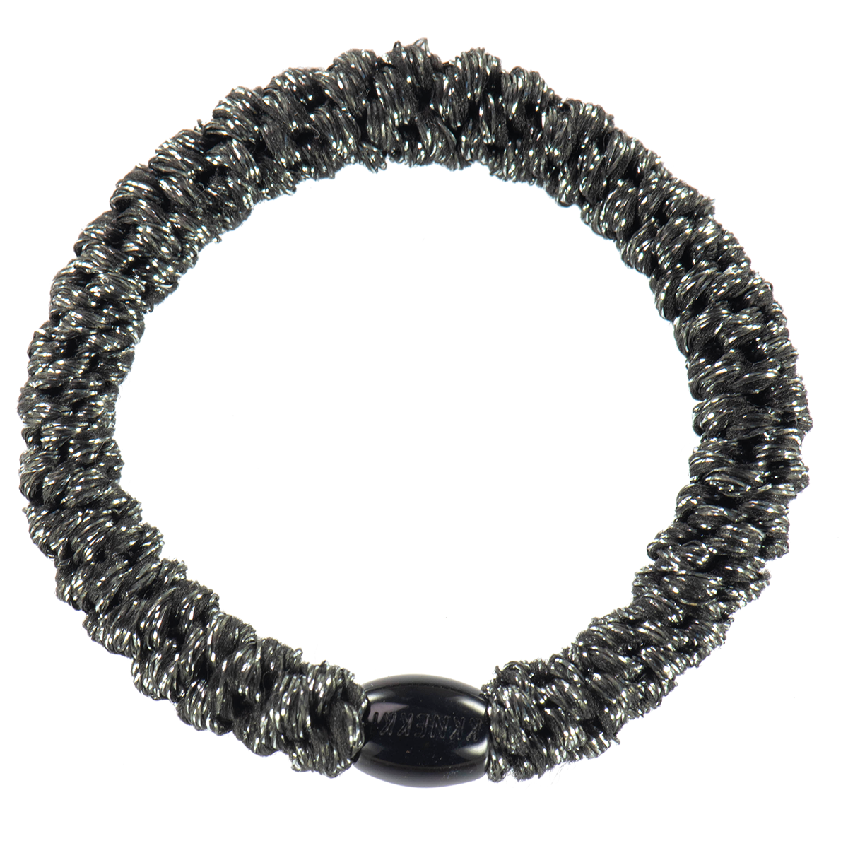 Dark Grey Glitter KKNEKKI Hair Tie