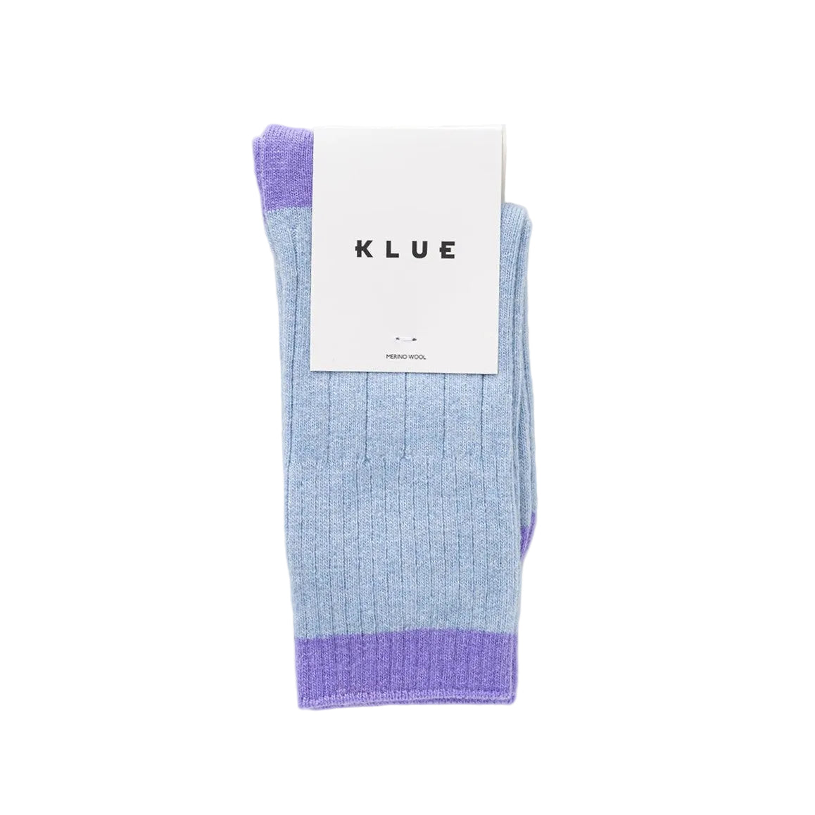 Sky Blue & Lavender Bands Merino Wool Socks