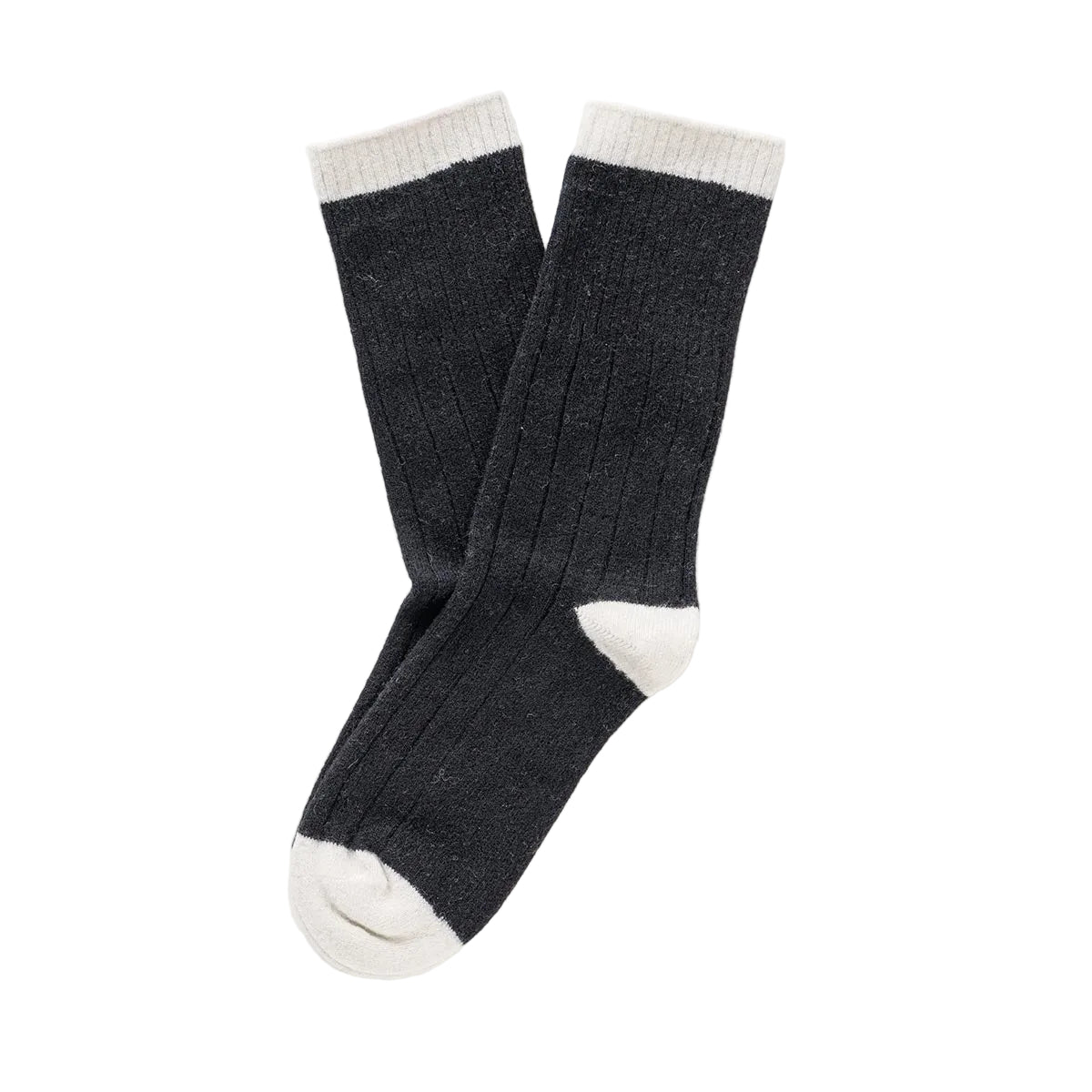 Black & White Bands Merino Wool Socks