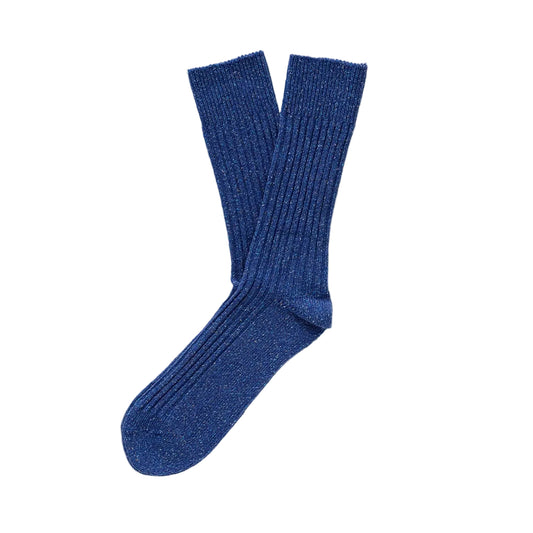 Blue Dust Star Silk & Wool Socks