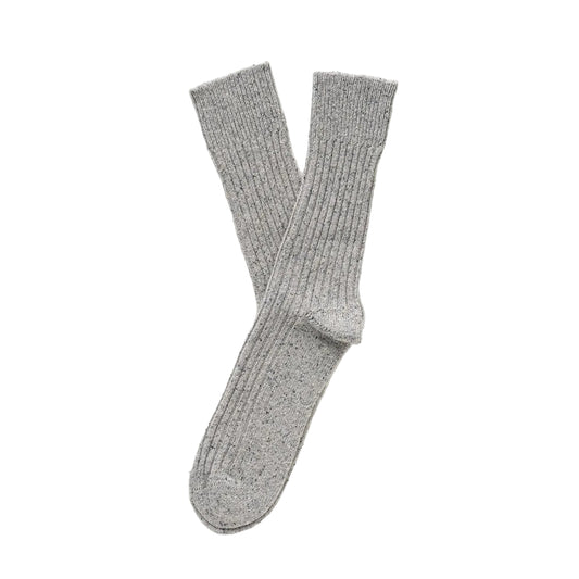 Grey Dust Star Silk & Wool Socks