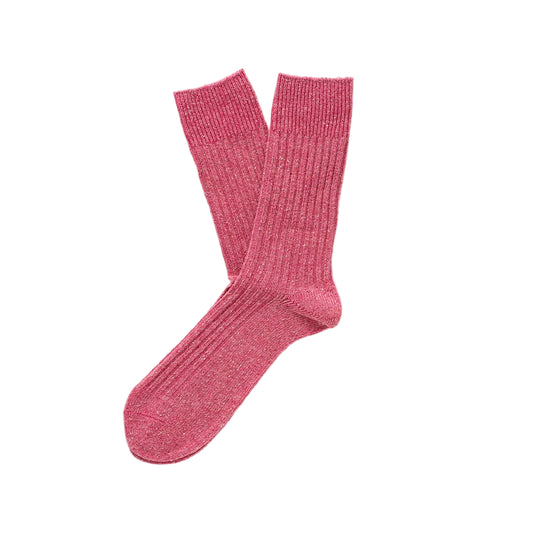 Rosewood Dust Star Silk & Wool Socks