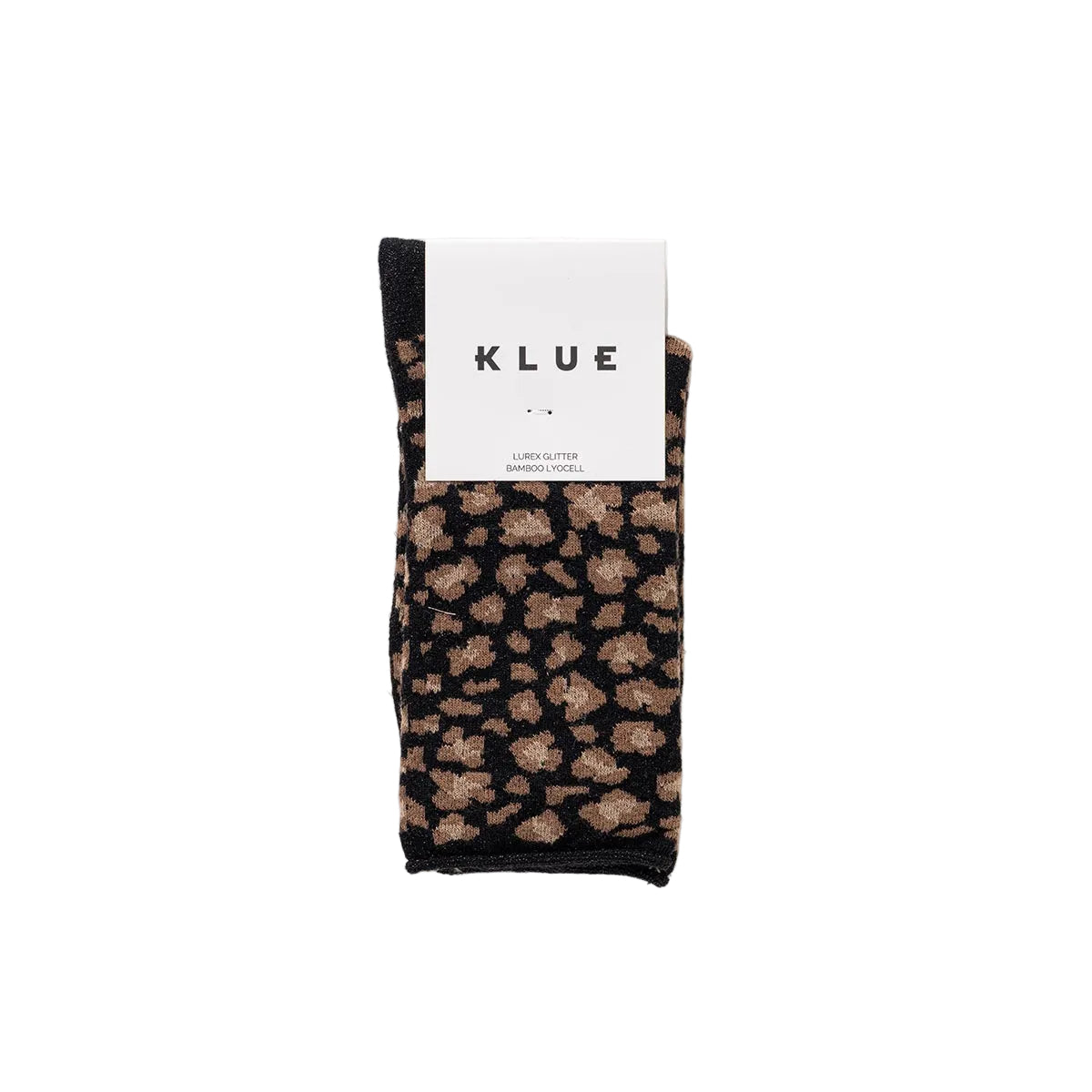 Leopard Black Glitter Lurex Socks