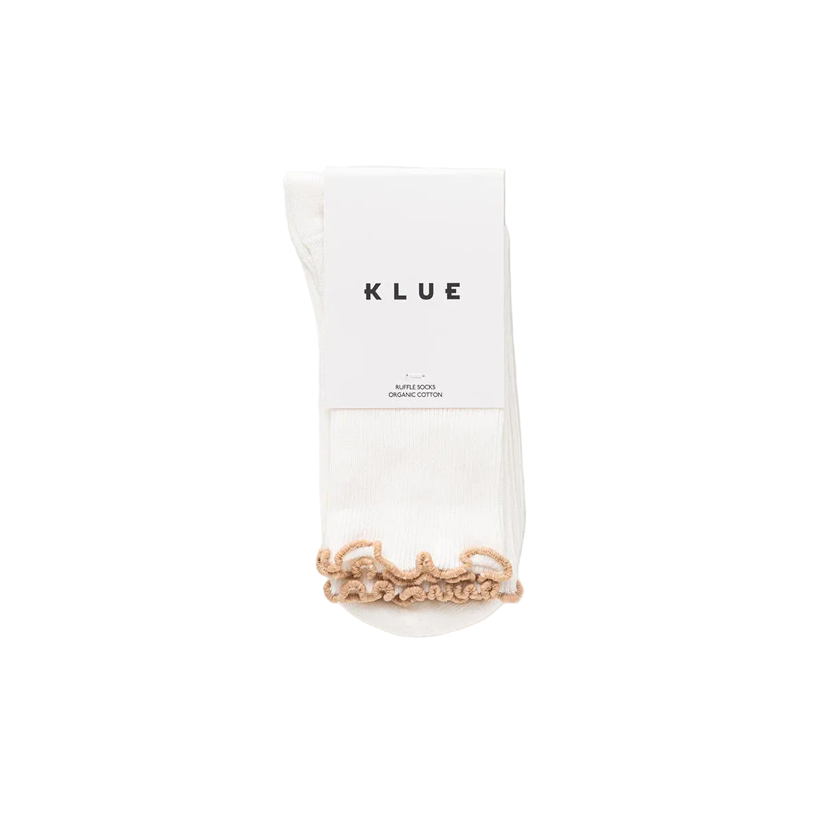Almond Organic Cotton Socks with Ruffles