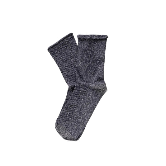 Grey Glitter Lurex Socks