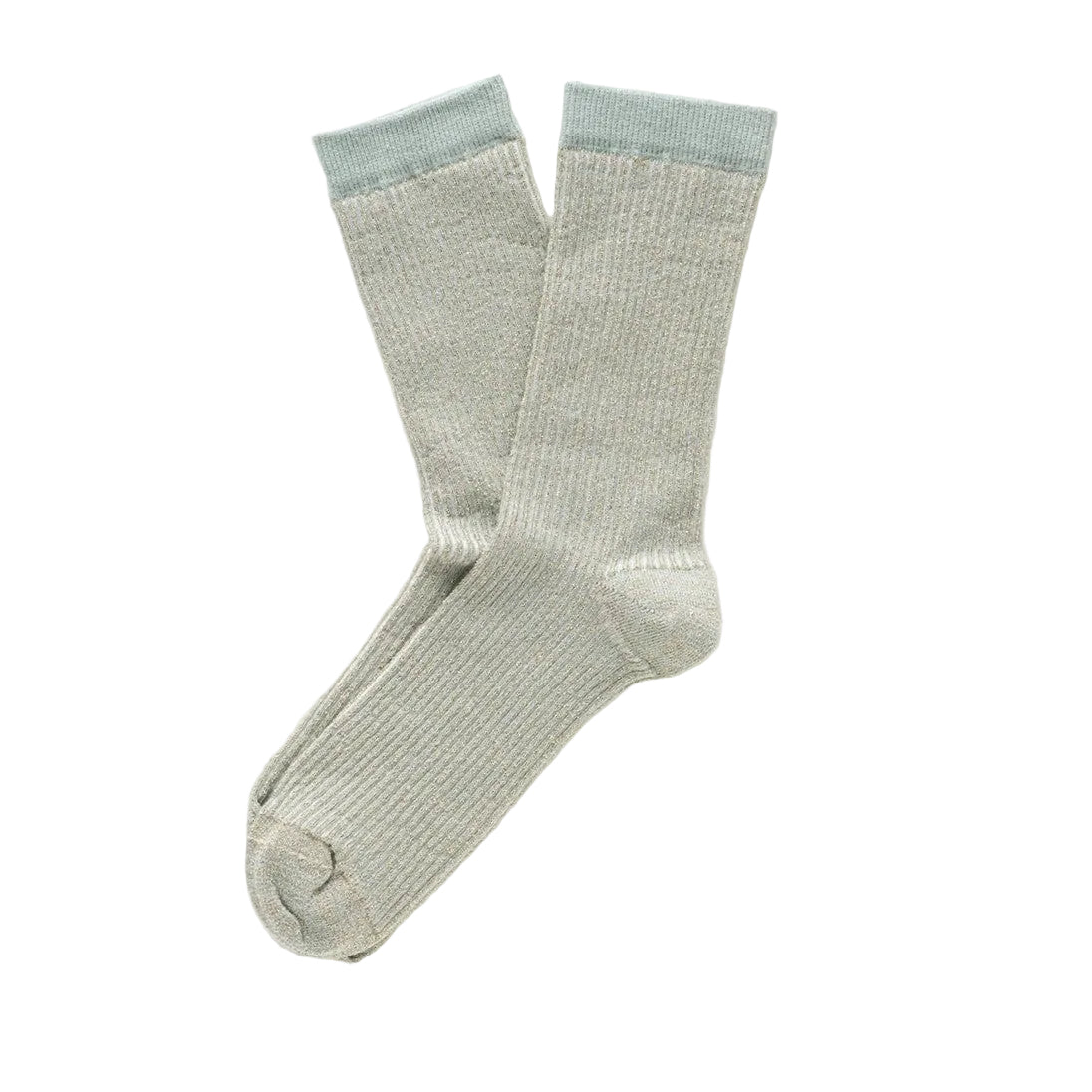 Gray Mist Stripes Glitter Lurex Socks