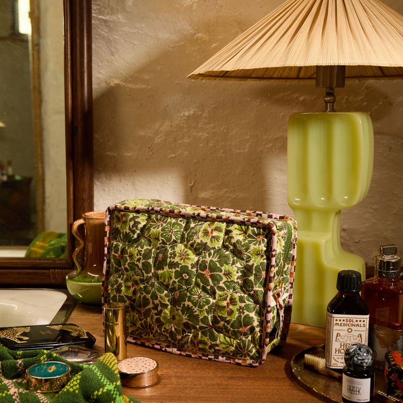 Cactus Green Magnolia Vanity Bag