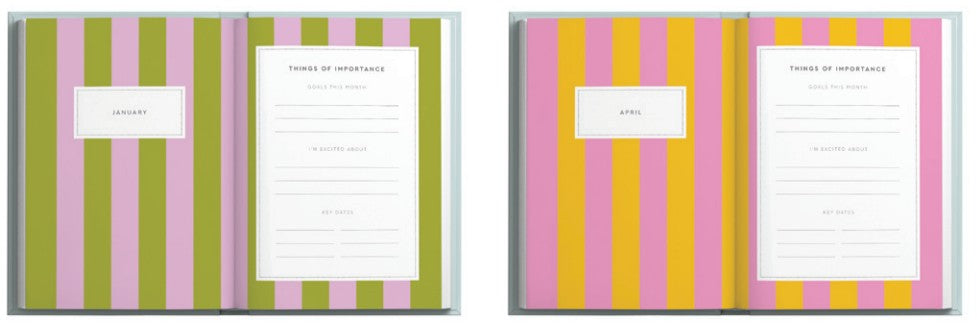 Candy Stripe A5 Hard Cover 2027 Diary