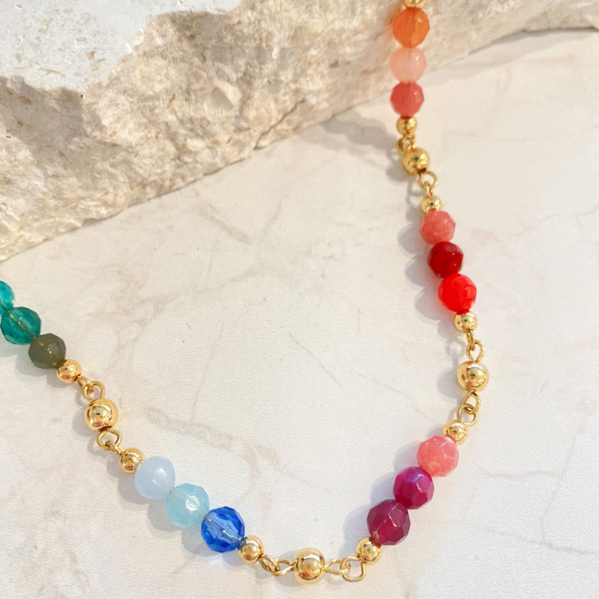 Rye Beaded 18K Gold Plated Necklace