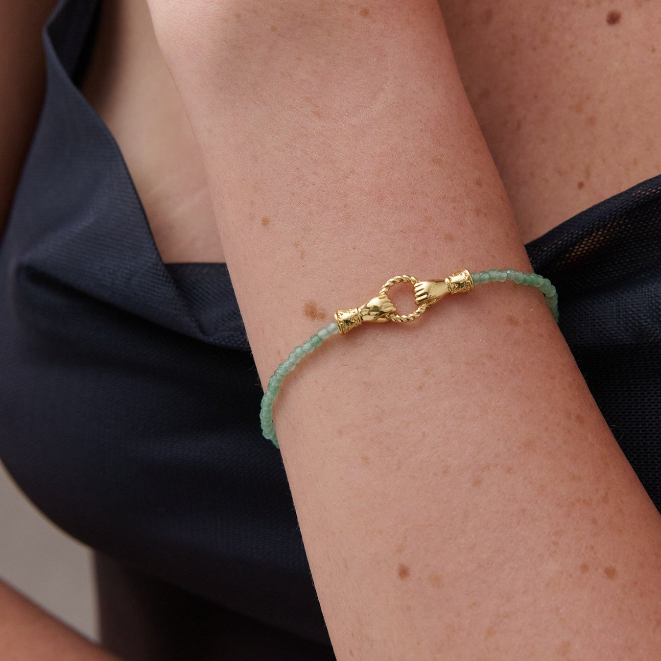 Harry 18K Gold Plated Sage Bracelet