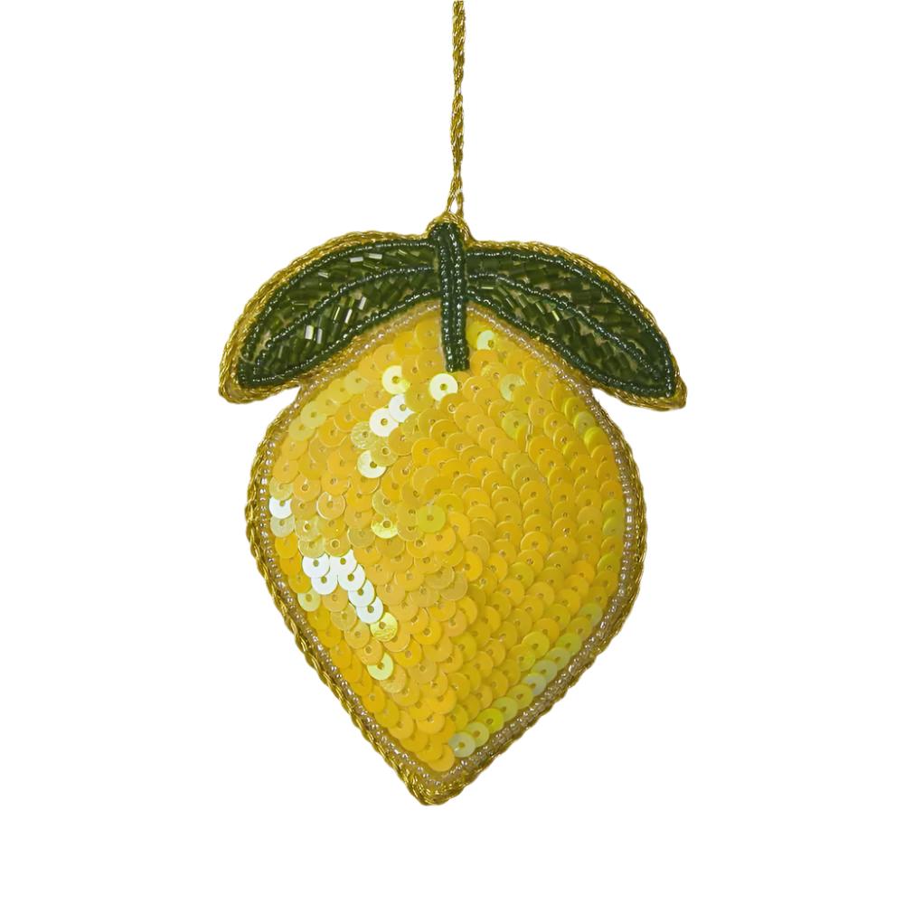 Lemon Sequin Hanging Decoration