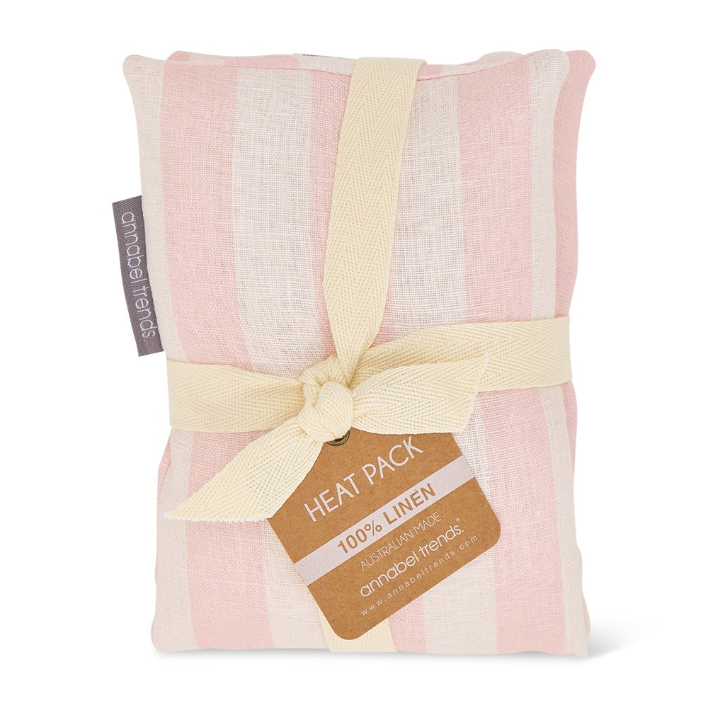 Linen Heat Pillow Pink Stripe