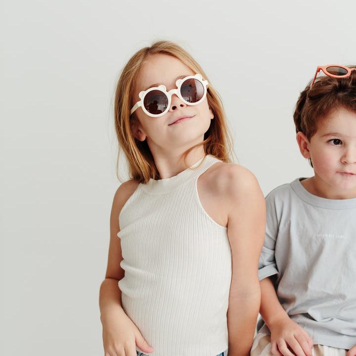 Kids Bear Shades Bone