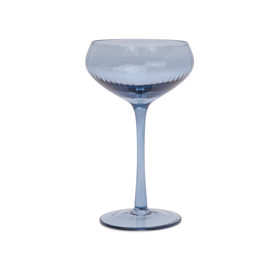 The Lou Coupe Glass Blue Set of 2