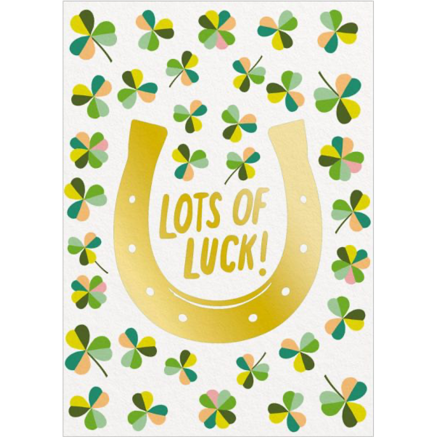 Lots of Luck Horseshoe Greeting Card