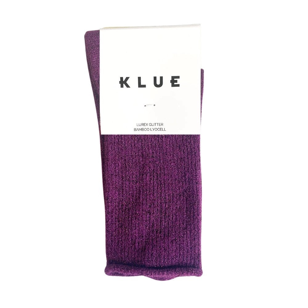 Purple Glitter Lurex Socks