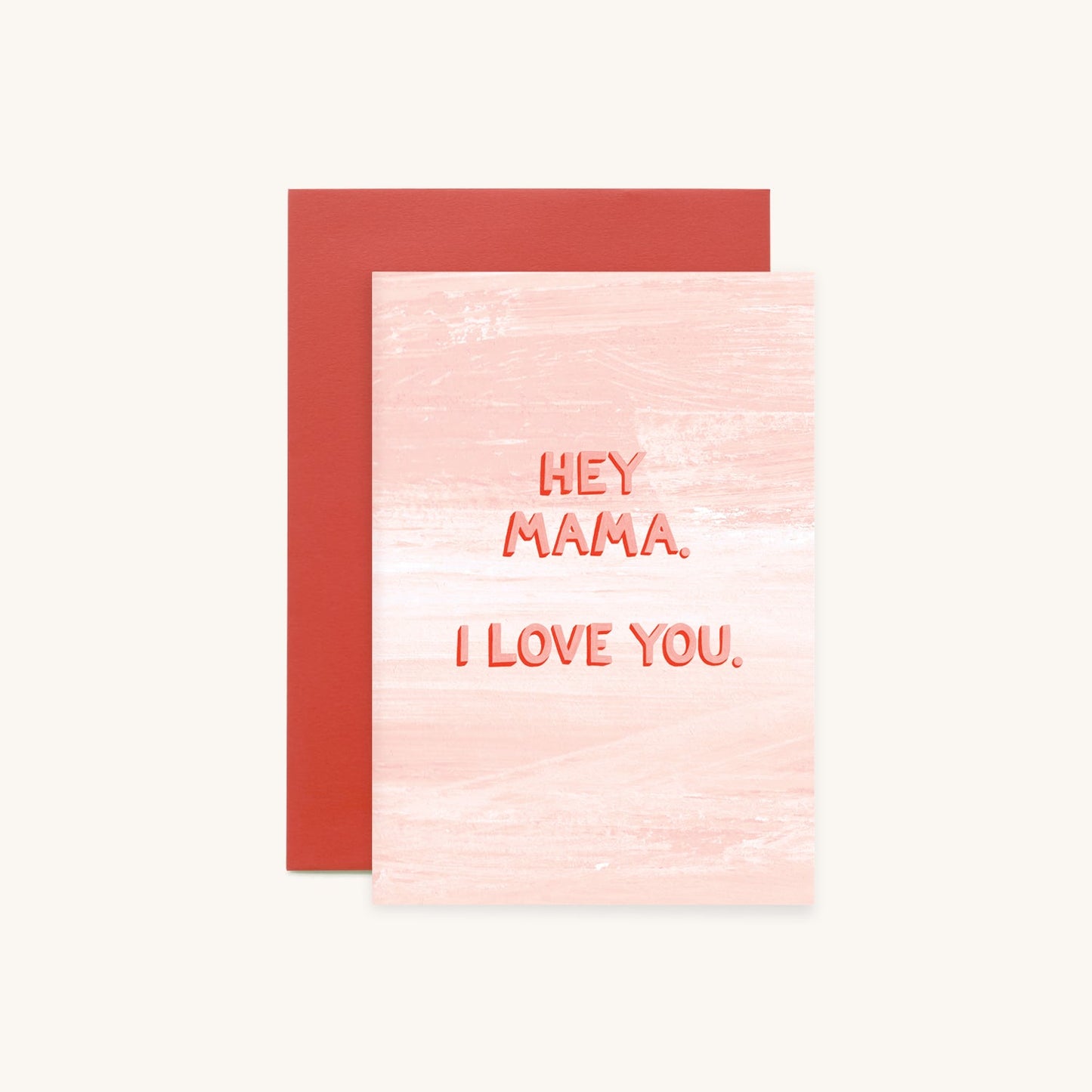 Hey Mama Coral Greeting Card