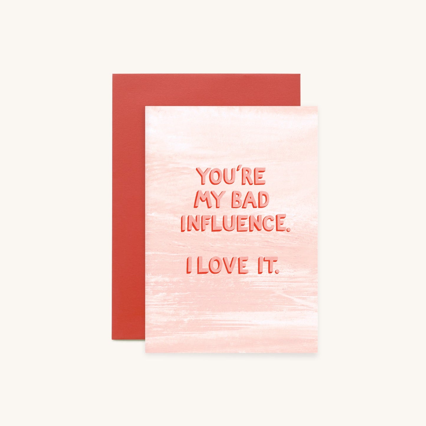 Bad Influence Coral Greeting Card