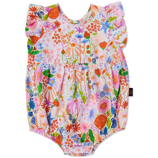 Meandering Meadow Organic Cotton Frill Baby Playsuit