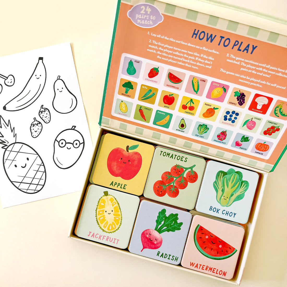 Fruit and Veg Memory & Matching Game