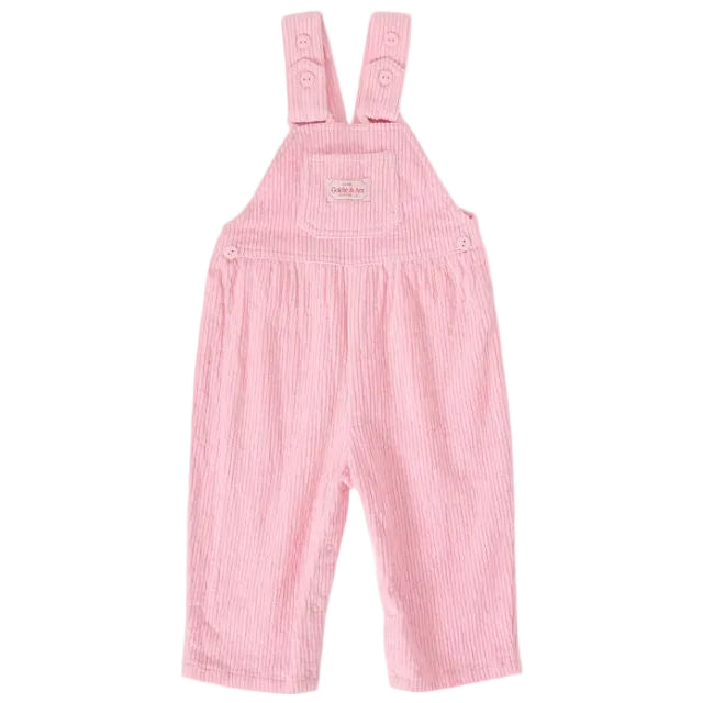 Sammy Corduroy Pink Baby Overalls
