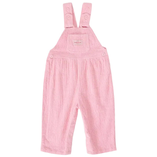 Sammy Corduroy Pink Baby Overalls