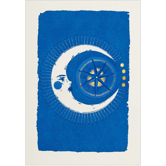 Golden Moon  Mini Greeting Card