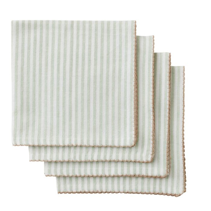 Natale Sage Cotton Napkins Set of 4