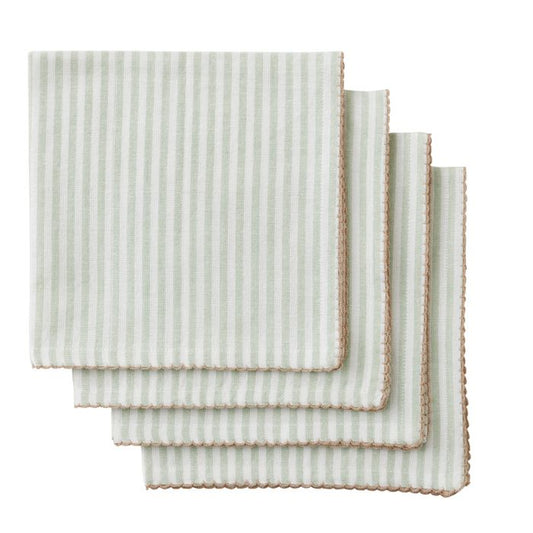 Natale Sage Cotton Napkins Set of 4