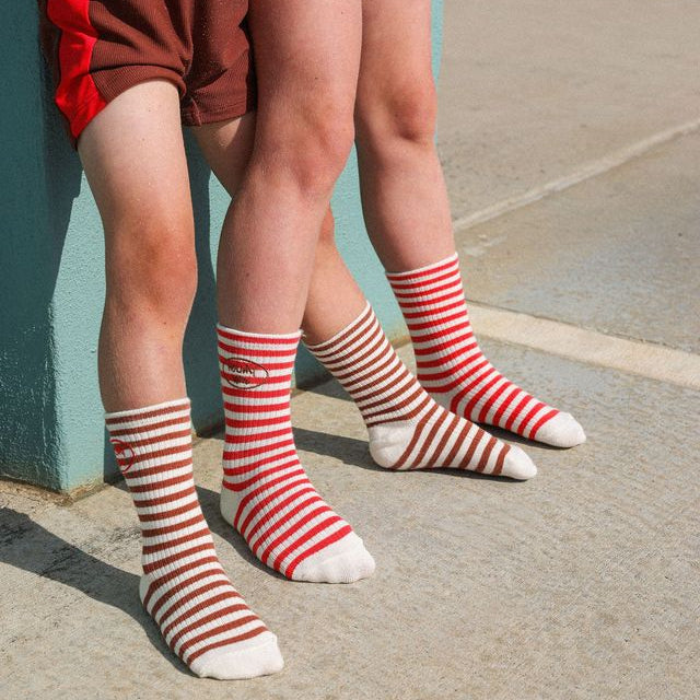 Espresso Holiday Mode Stripe Baby & Kids Socks